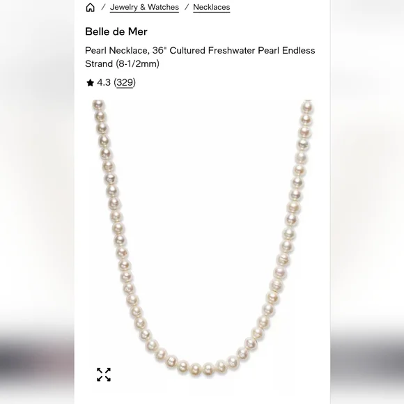Elegant White Pearl Necklace